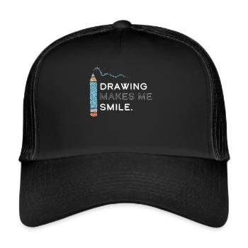 Art Artist Drawing Drawing - Trucker Cap - black/black - Front