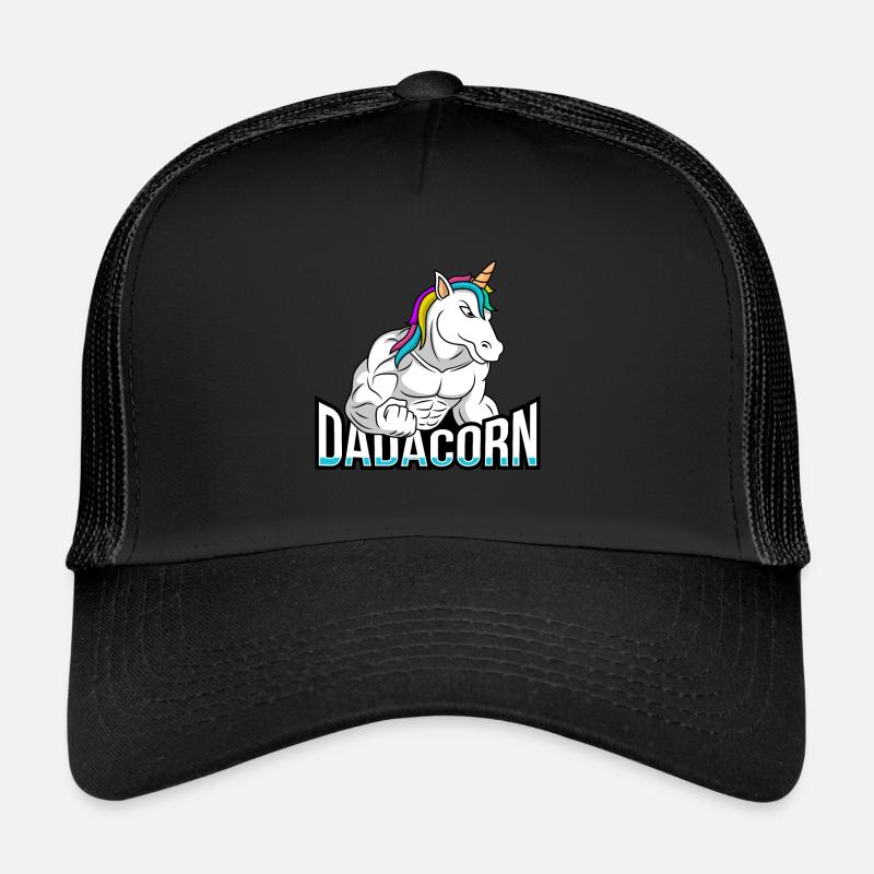 Dadacorn Papa Einhorn - Trucker Cap - Schwarz/Schwarz
