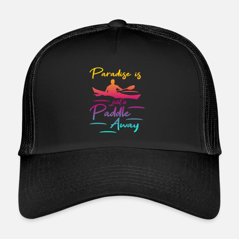 Kajak Kanu paddeln Paddelboot - Trucker Cap - Schwarz/Schwarz