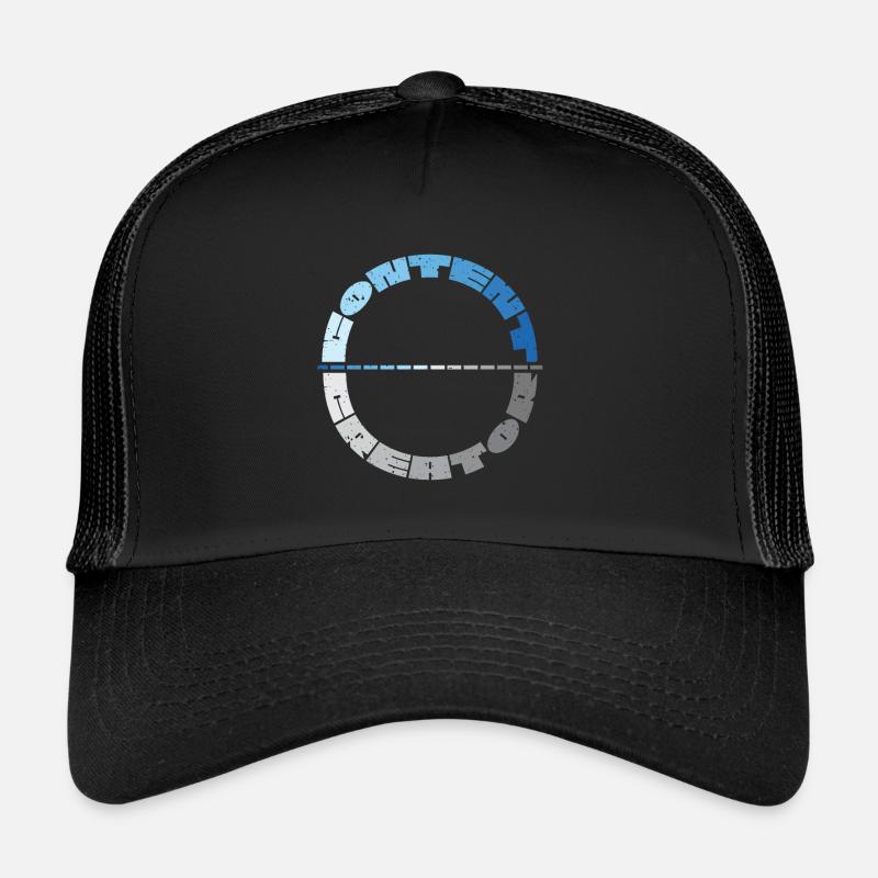 Creator Youtube Youtuber Online Medien - Trucker Cap - Schwarz/Schwarz