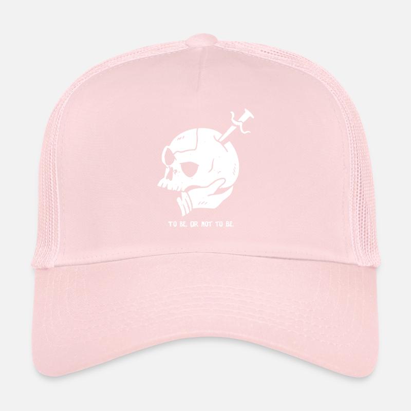 Skull with Dagger and Hamlet Quote Trucker Cap