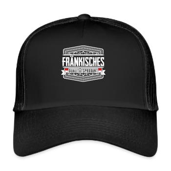 Franken Fränkisch Franke - Trucker Cap - Schwarz/Schwarz - Vorne
