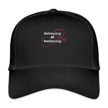Betreuerin Altenpflegerin Krankenhaus - Trucker Cap - Schwarz/Schwarz - Vorne