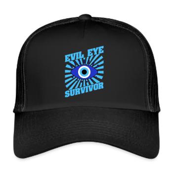 Nazar La protection des mauvais yeux pour les Ein grecs - Casquette trucker  - noir/noir - Devant