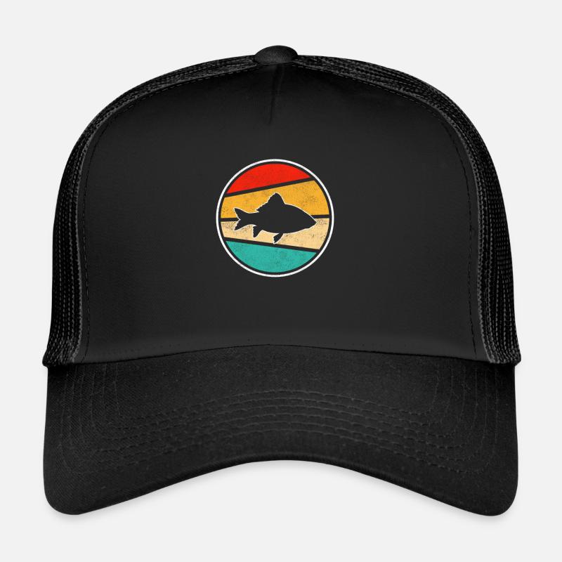 Fisch Retro - Trucker Cap - Schwarz/Schwarz