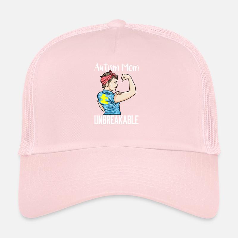 Autism Mom Unbreakable Autistic Child Support Trucker Cap