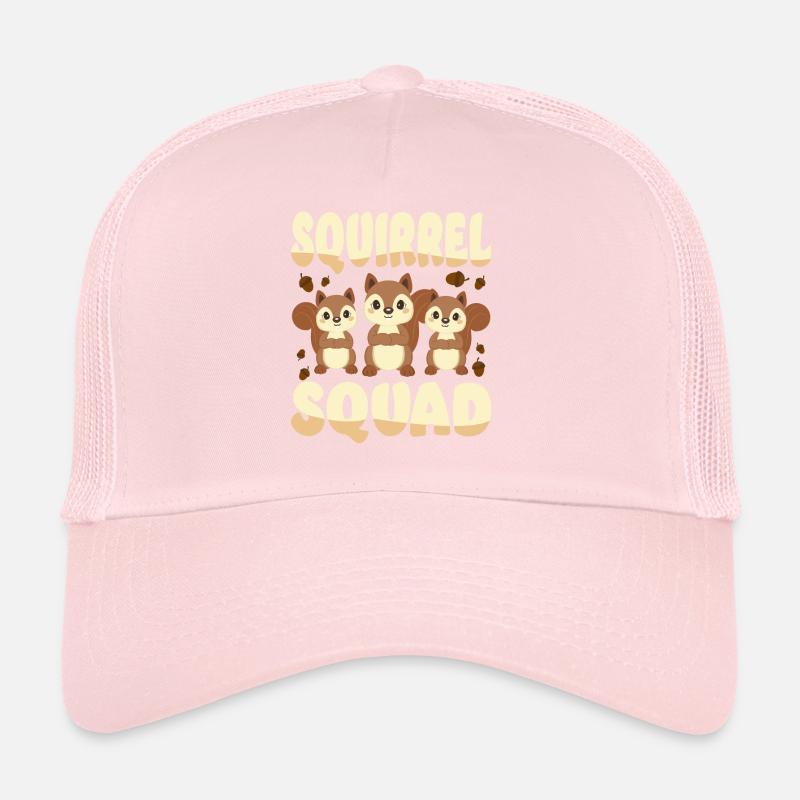 Squirrel Acorn Squirrel Squad Trucker Cap