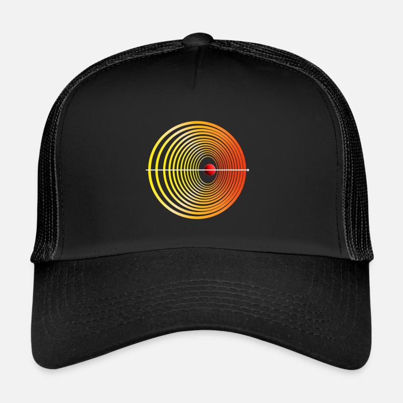 Dopplereffekt Illustration Physik - Trucker Cap - Schwarz/Schwarz