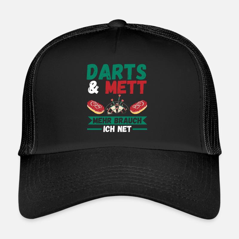 Darts Mett Dart - Trucker Cap - Schwarz/Schwarz