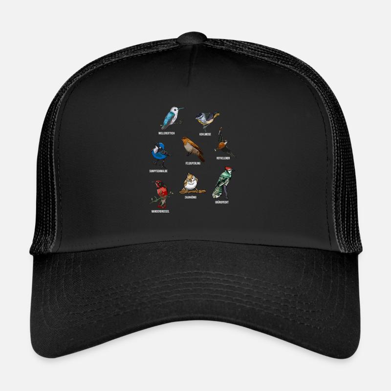 Vögel Gartenvögel Vogelwelt - Trucker Cap - Schwarz/Schwarz