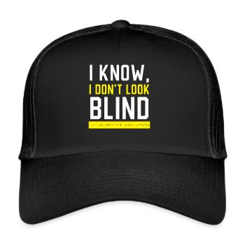 Braille Blind Awareness Visually Impaired - Trucker Cap - black/black - Front
