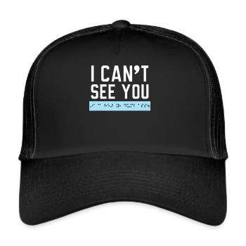 Braille Blind Awareness Visually Impaired - Trucker Cap - black/black - Front