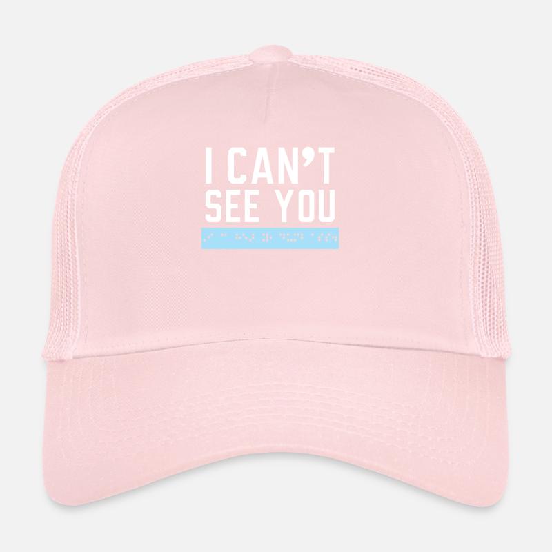 Brailleschrift Blindes Bewusstsein Sehbehinderte Trucker Cap