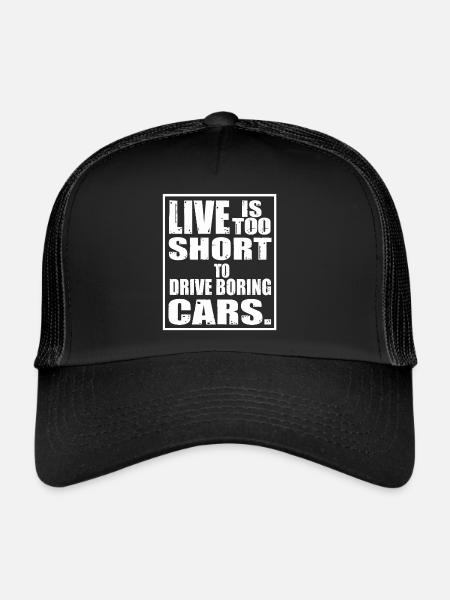 La vie est trop courte pour conduire des voitures laides - Casquette trucker  - noir/noir - Devant