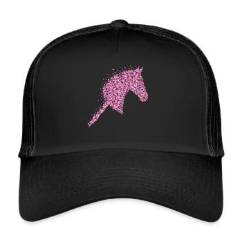 Steckenpferd Reiterin Hobbyhorsing - Trucker Cap - Schwarz/Schwarz - Vorne