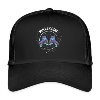 Roller Girl Roller Skating Roller Skate - Trucker Cap - black/black - Front