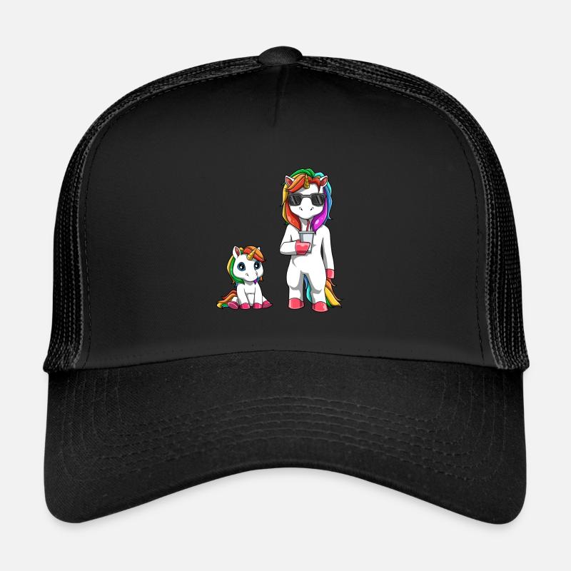 Mamacorn - Coole Mutter Baby Junge Baby Mädchen - Trucker Cap - Schwarz/Schwarz