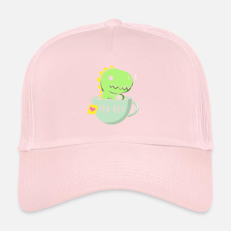 Tea Rex Cute Dinosaur TRex In A Tea Cup Trucker Cap