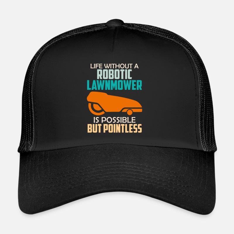 Lawn mowing robot robotic lawn mower - Trucker Cap - black/black