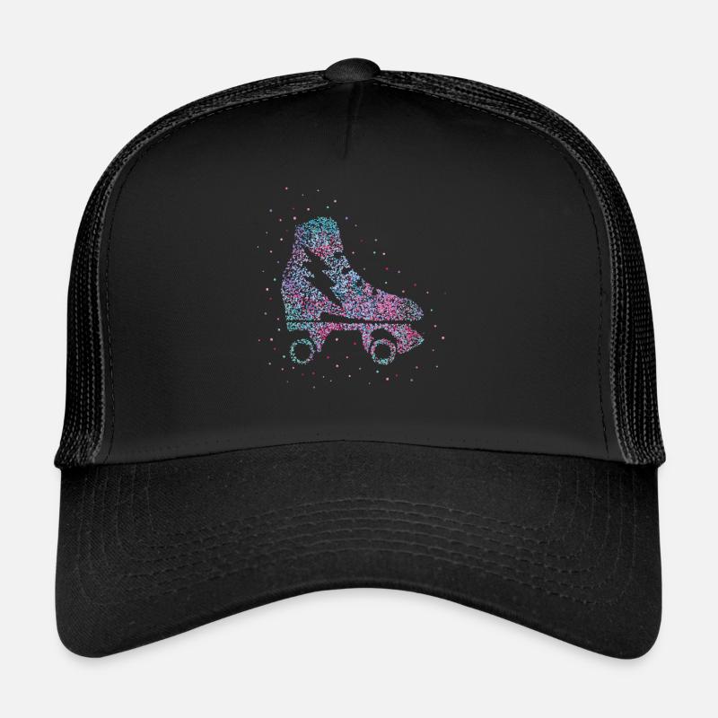 Skater Rollschuhfahren Rollschuhe - Trucker Cap - Schwarz/Schwarz