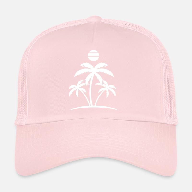 beach palm trees Trucker Cap