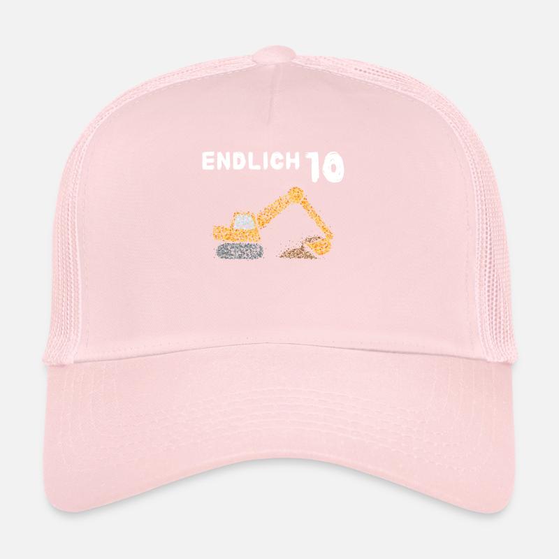 Endlich 10 Zehnter Geburtstag Bagger Trucker Cap