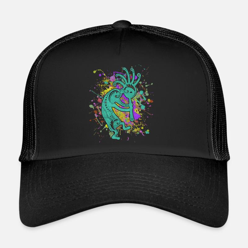 Native Americans Kokopelli - Colorfully Splashes 2 Trucker Cap