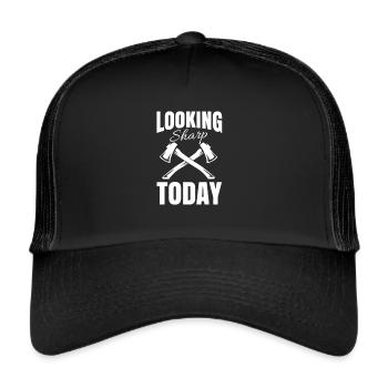 Axe Throw Axe Thrower Axe Axe Gift - Trucker Cap - black/black - Front