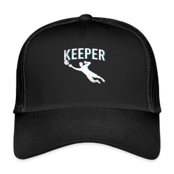 Torwart Keeper - Trucker Cap - Schwarz/Schwarz - Vorne