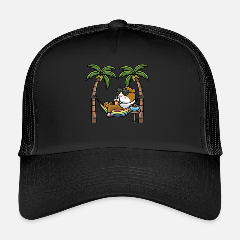 Guinea pig in hammock Trucker Cap