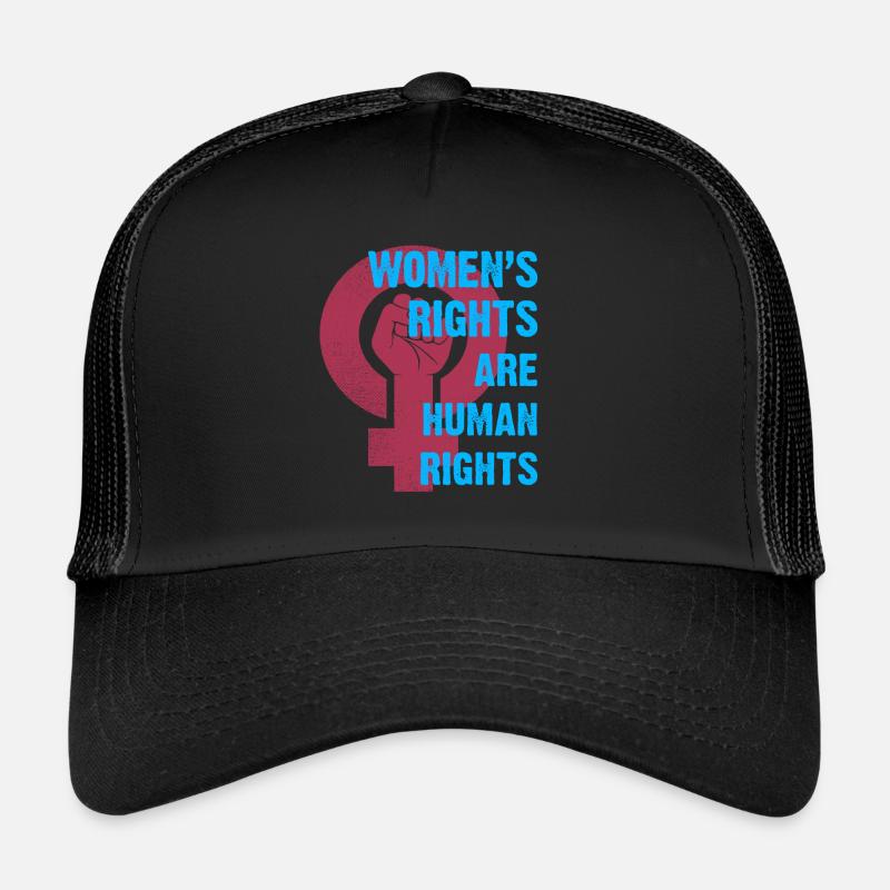 Frauenrechte Menschenrechte - Trucker Cap - Schwarz/Schwarz