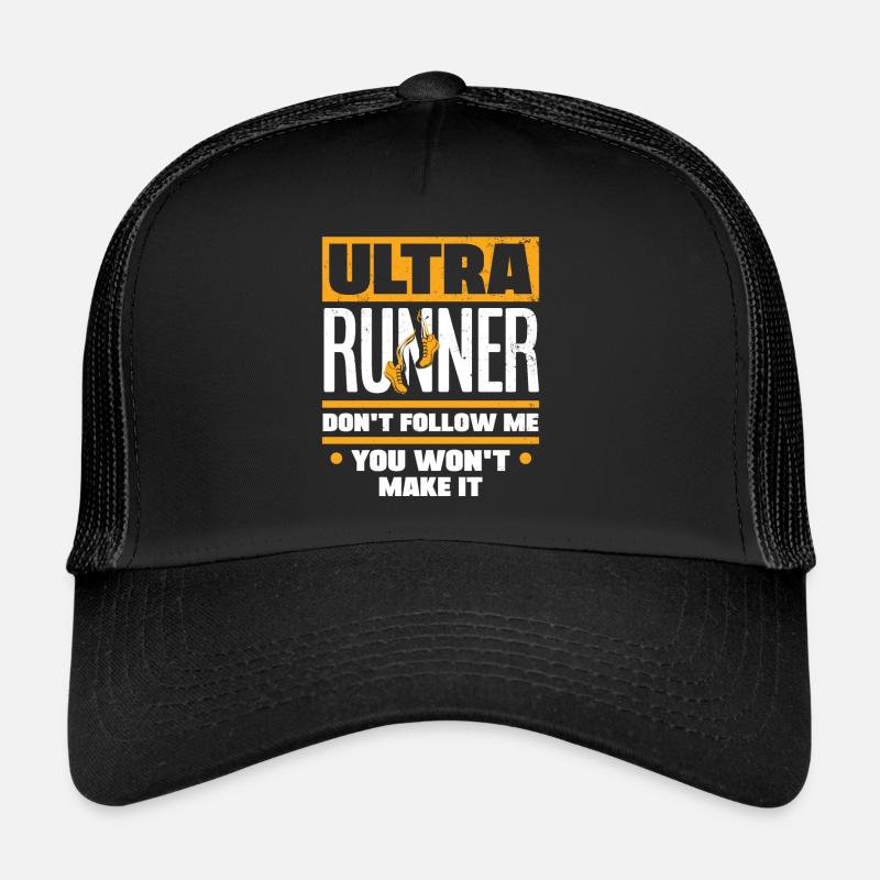 Ultramarathon Marathoner Marathon Running Dont - Trucker Cap - black/black