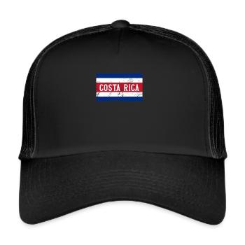 Costa Rica - Costa Rica Flag - Trucker Cap - black/black - Front