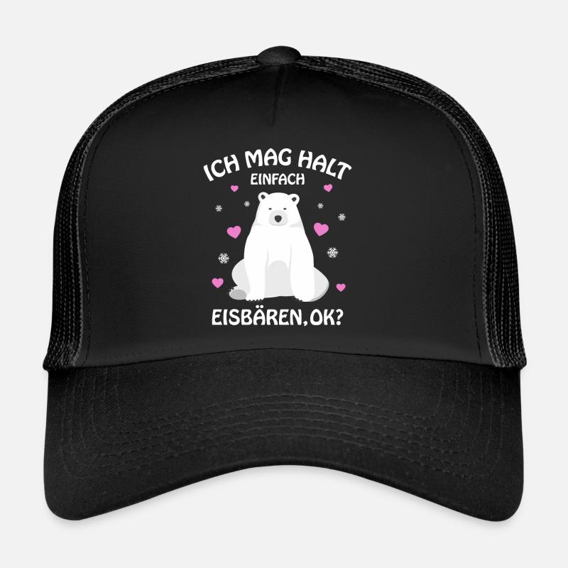 Eisbär Ich mag halt Eisbären Kinder Mädchen Damen Trucker Cap