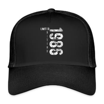 Limited Edition 1986 Geburtstag Jahrgang 1986 - Trucker Cap - Schwarz/Schwarz - Vorne