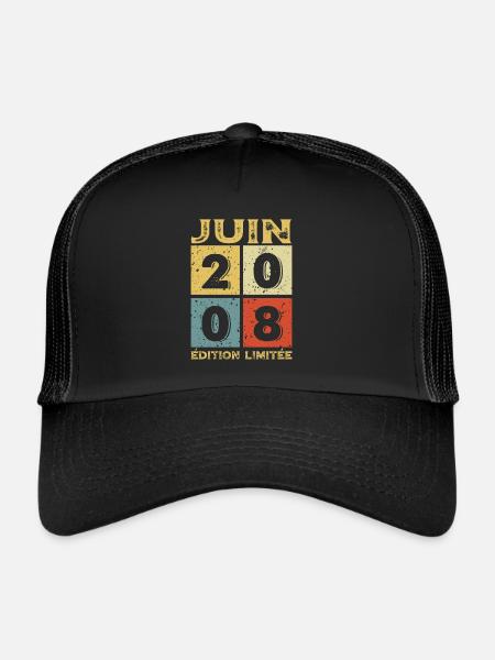Cadeau D'anniversaire Juin 2008 Édition Limitée - Casquette trucker  - noir/noir - Devant