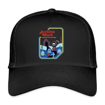 Archive Work - Hustle Hard On The Graveyard - Trucker Cap - black/black - Front