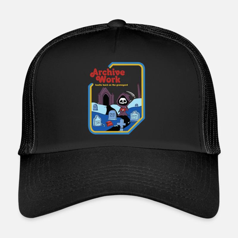 Archive Work - Hustle Hard On The Graveyard Trucker Cap