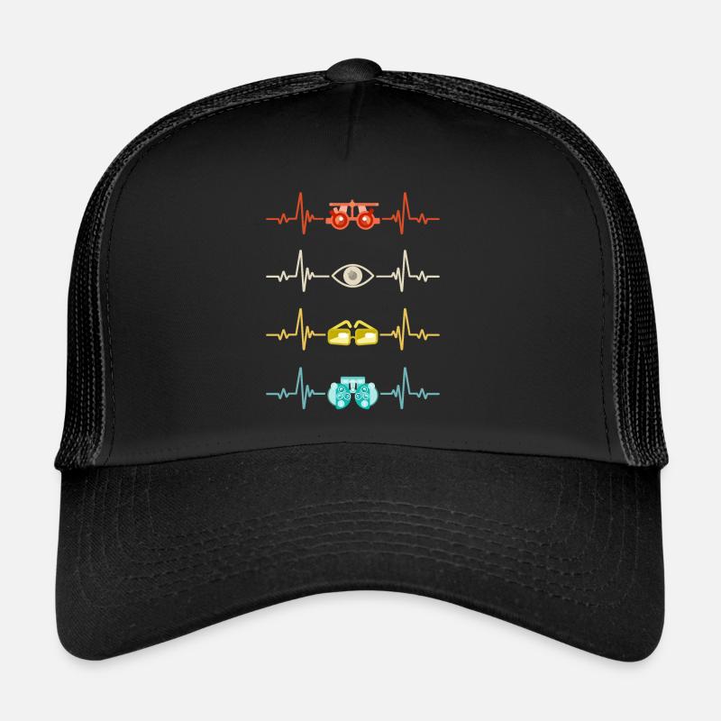Optométriste Opticien Optométrie Ophtalmologiste - Casquette trucker  - noir/noir