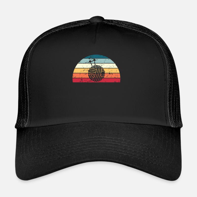 Retro Stricken Sunset Vintage Strick Sunrise Trucker Cap