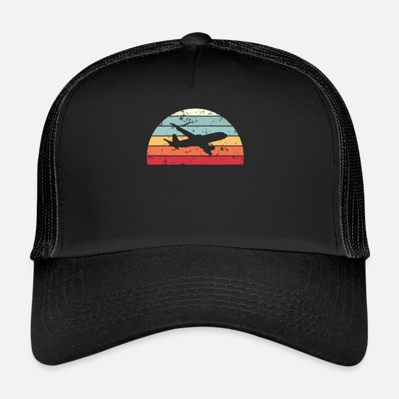 Avion rétro repérant Sunset Vintage avion Sunrise Casquette trucker 