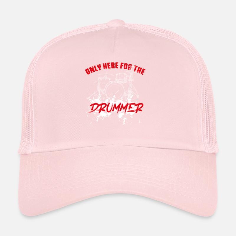 Drummer Drum Set Girl Girlfriend Trucker Cap