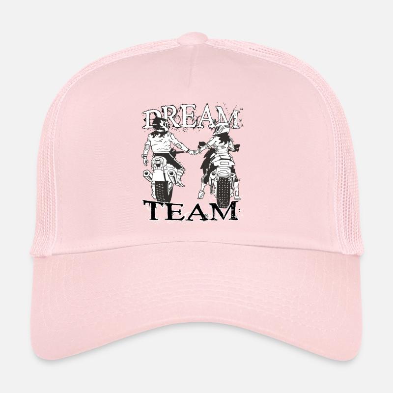 We are a dream team. Partner Tshirt Motorcycle Trucker Cap