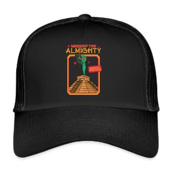 Adorer le Souverain Tout-Puissant - Anciens Maîtres - Chat - Casquette trucker  - noir/noir - Devant