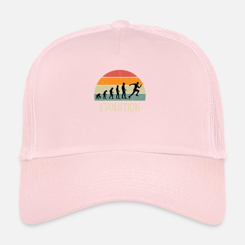 evolution running vintage humor jogger jogging Trucker Cap