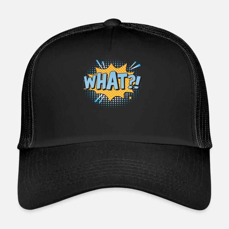 WHAT? Comic-Design für Unschuldige Trucker Cap