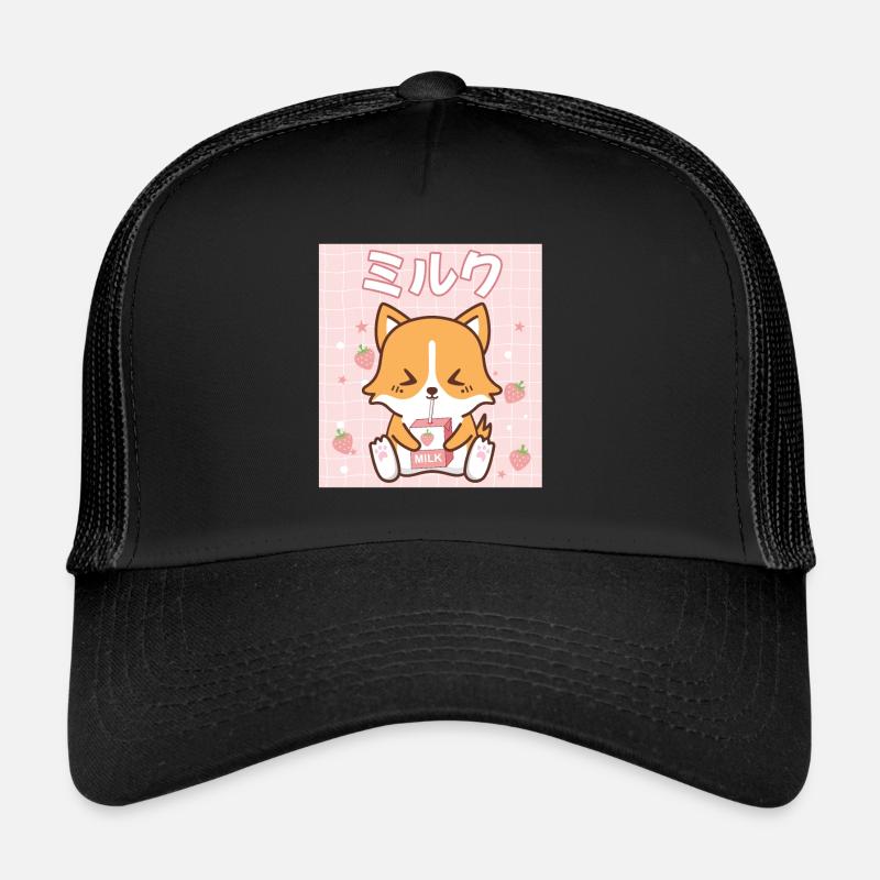 Japanisches Kawaii Erdbeermilch Geschenk Trucker Cap