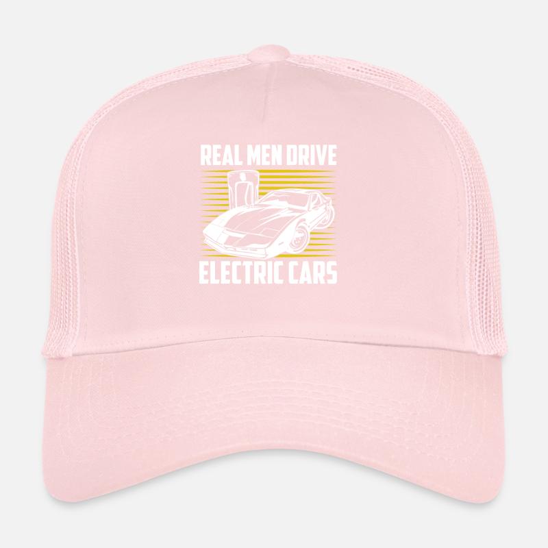 De vrais hommes conduisent des voitures électriques EV Car Driver Mobili Casquette trucker 