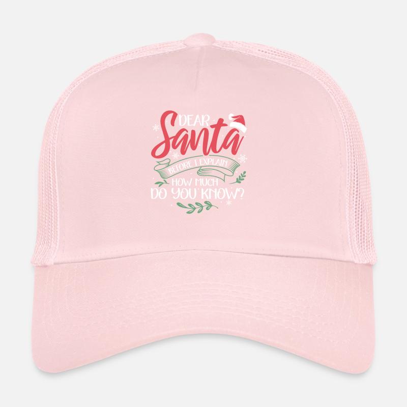 Dear Santa Before I Explain Funny Christmas Trucker Cap