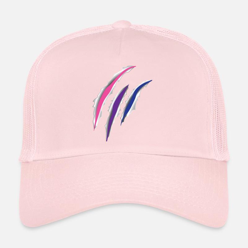 Bisexual Bi Pride Flag Scratch Trucker Cap